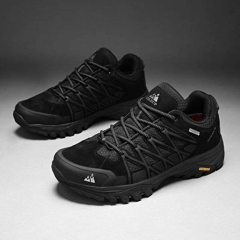 Mens Hiking Shoes Breathable Lace Up Trekking Male Cushioning Outdoor Climbing Tourism Sneakers for Men