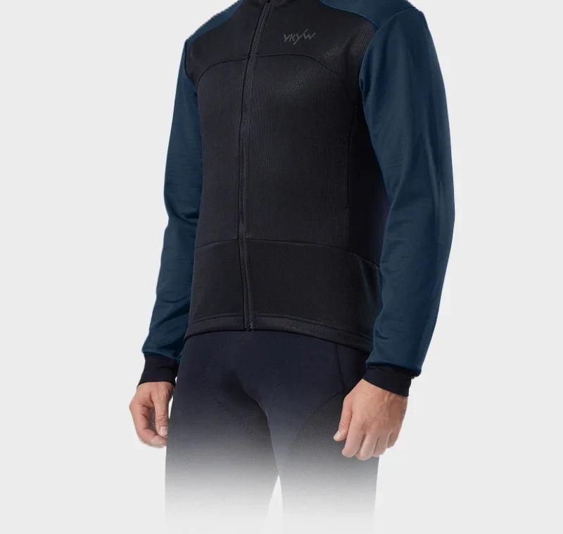 Men's Cycling Jacket Waterproof Windproof Road Bike Tops Winter 0°C Thermal Fleece Bicycle Jersey  Cycling Clothing