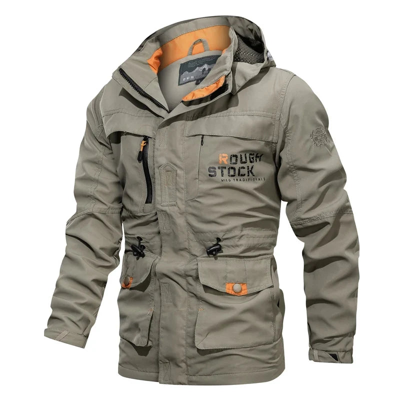 Men Outdoor Jacket Spring Autumn New Hooded Casual Jacket Men Windproof Windbreaker Coat Men Camping Lnterchange Jacket Men