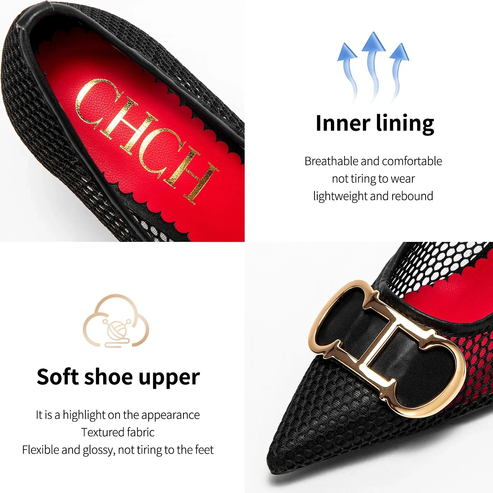 Women's High Heels 2025 Spring New Hollow Business Women's Shoes 7cm Red Evening Shoes