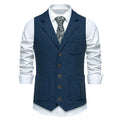 Men Vest Drak Gray Herringbone Single Button Waistcoat For Wedding Birthday Banquet Party Business Work Daily Men Suit Vest