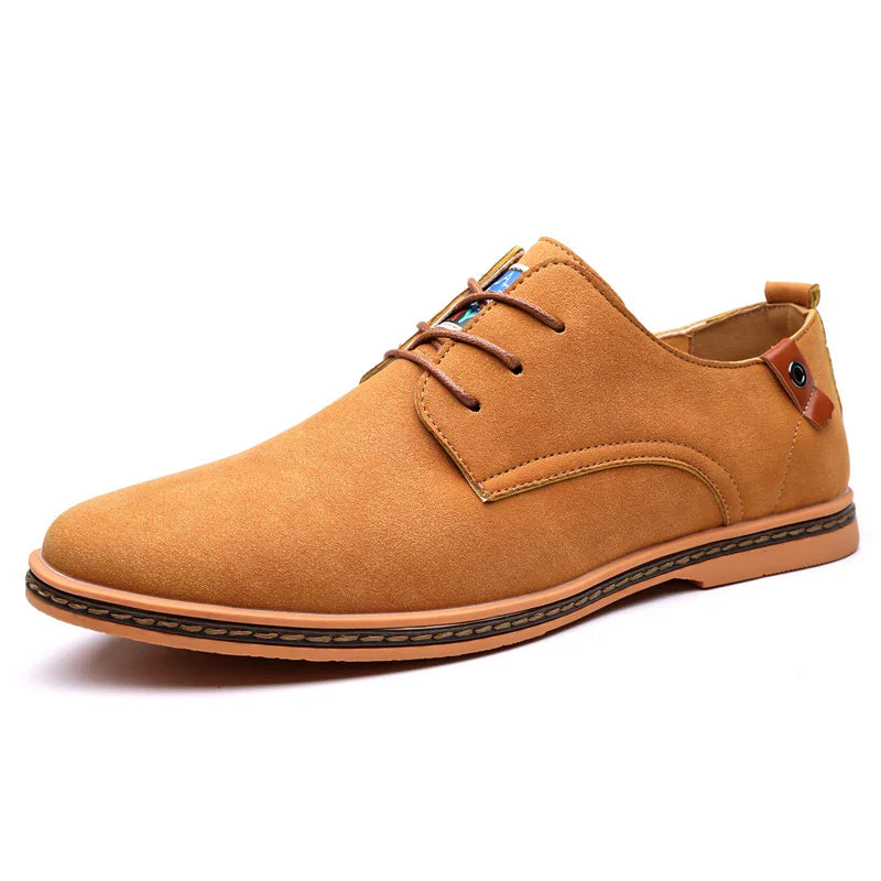 Men's Casual Business Leather Shoes Men Fashion Lace-up Derby Shoe Mens Light Comfortable Outdoor Driving Flats