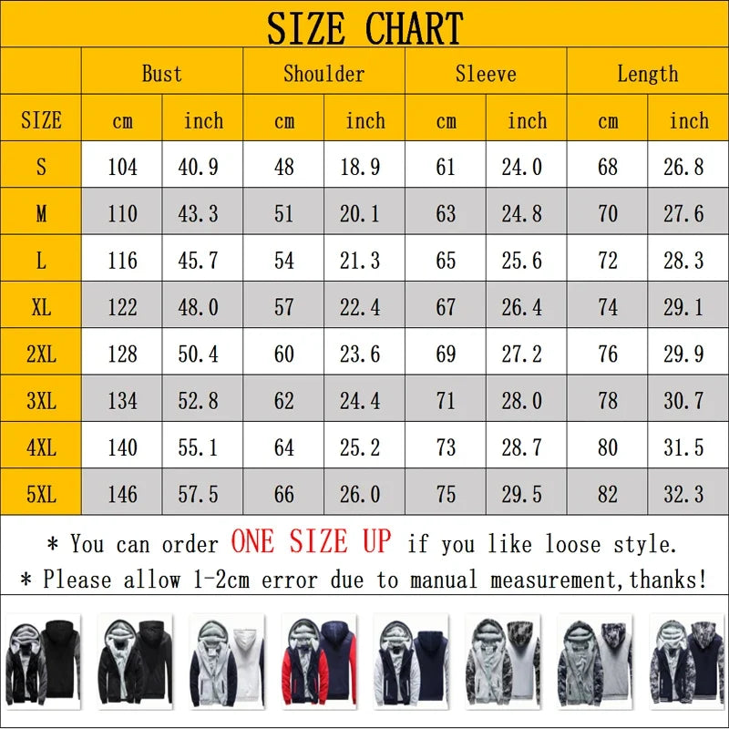 Men's Jacket Anime Bleach Zip Up Hoodies Thicken Warm for Men Fleece Long Sleeve Coat Casual Hooded Streetwear Men Winter Coats