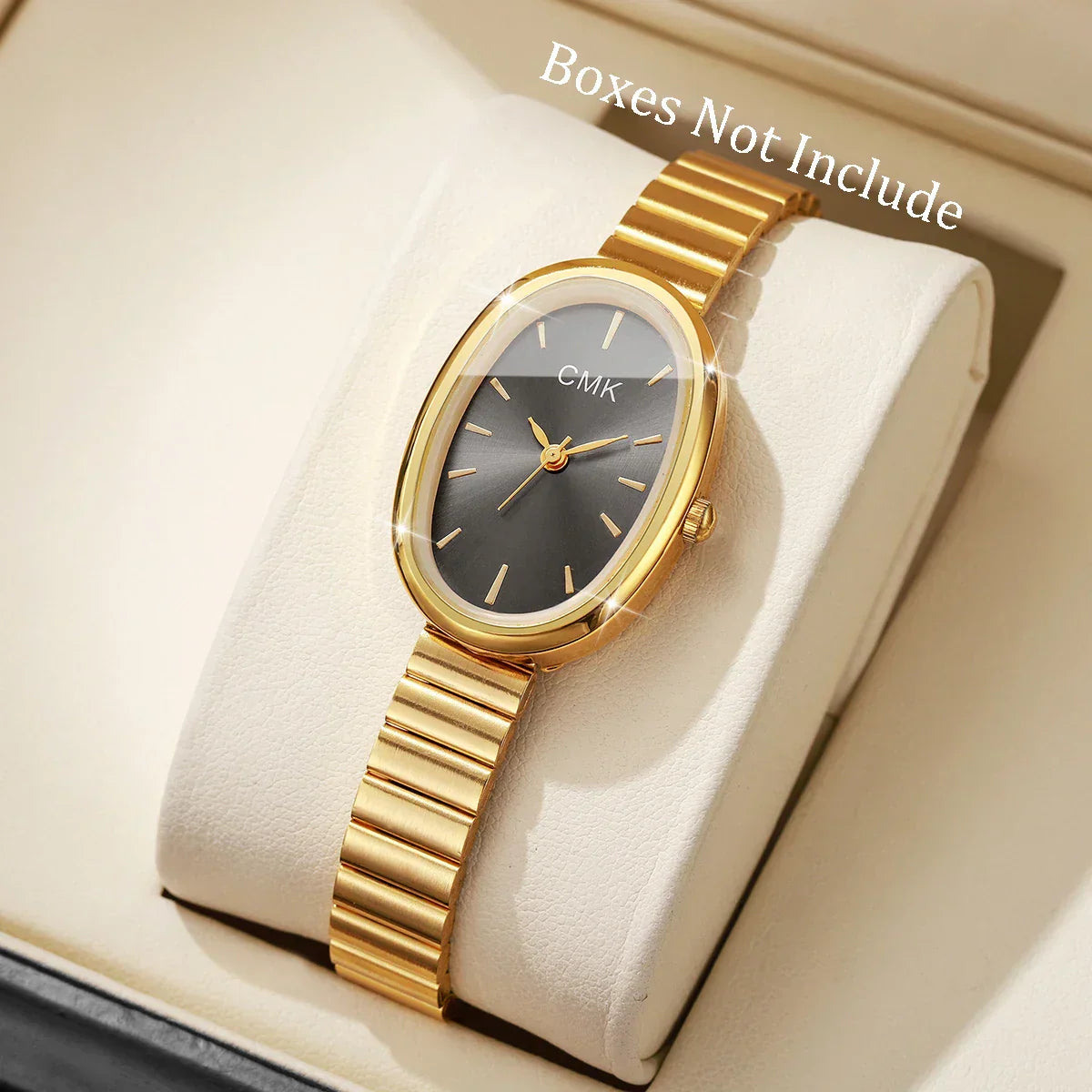 Fashion Oval Dial Women Watches Ultra-thin Strap Analog Quartz Wristwatch Girls Clock Reloj Mujer（Without Box）