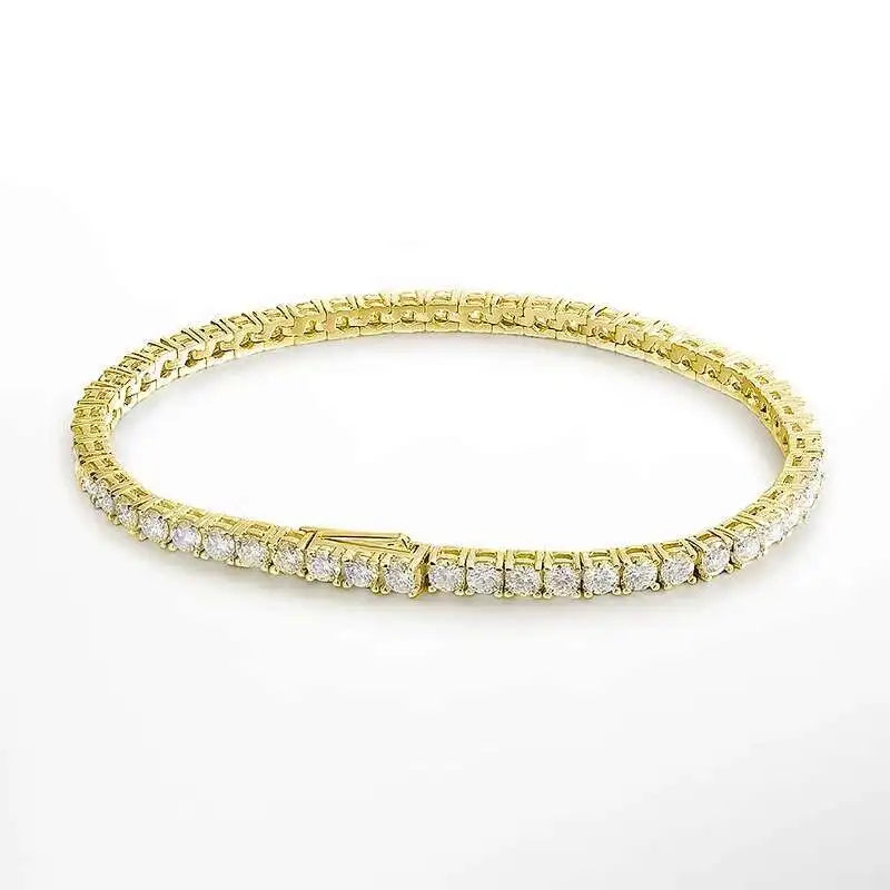 gold bracelet men Moissanite Tennis Bracelet Original S925 Sterling Sier Plated White Gold With GRA Bracelets For Women Man
