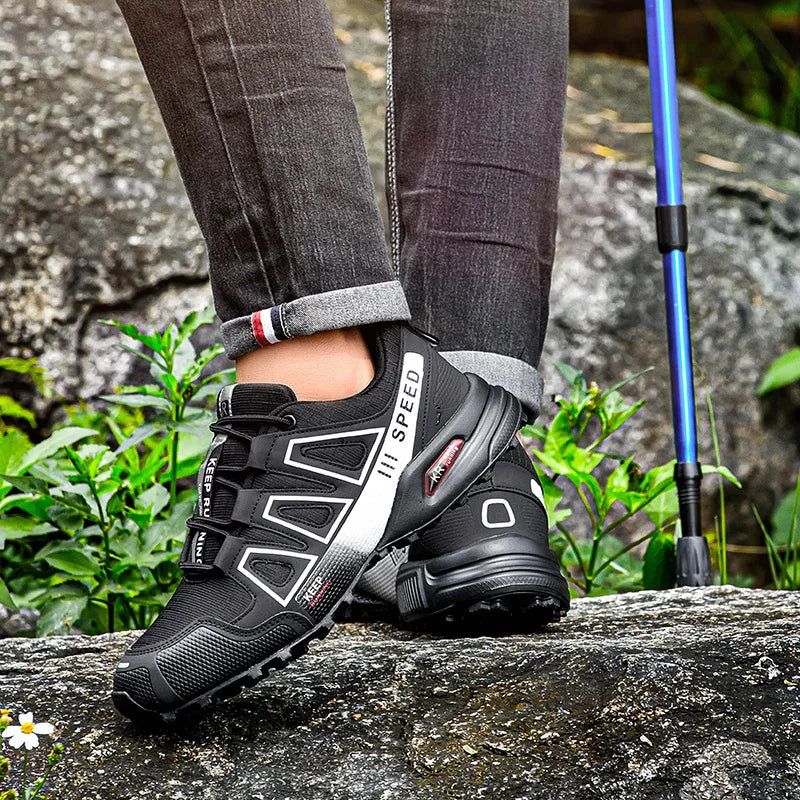 Men's Waterproof Hiking Shoes, Outdoor Sports Shoes,Lace-up Hiking Shoes, Women's Hiking Shoes, Non-slip Tactical Hunting Shoes