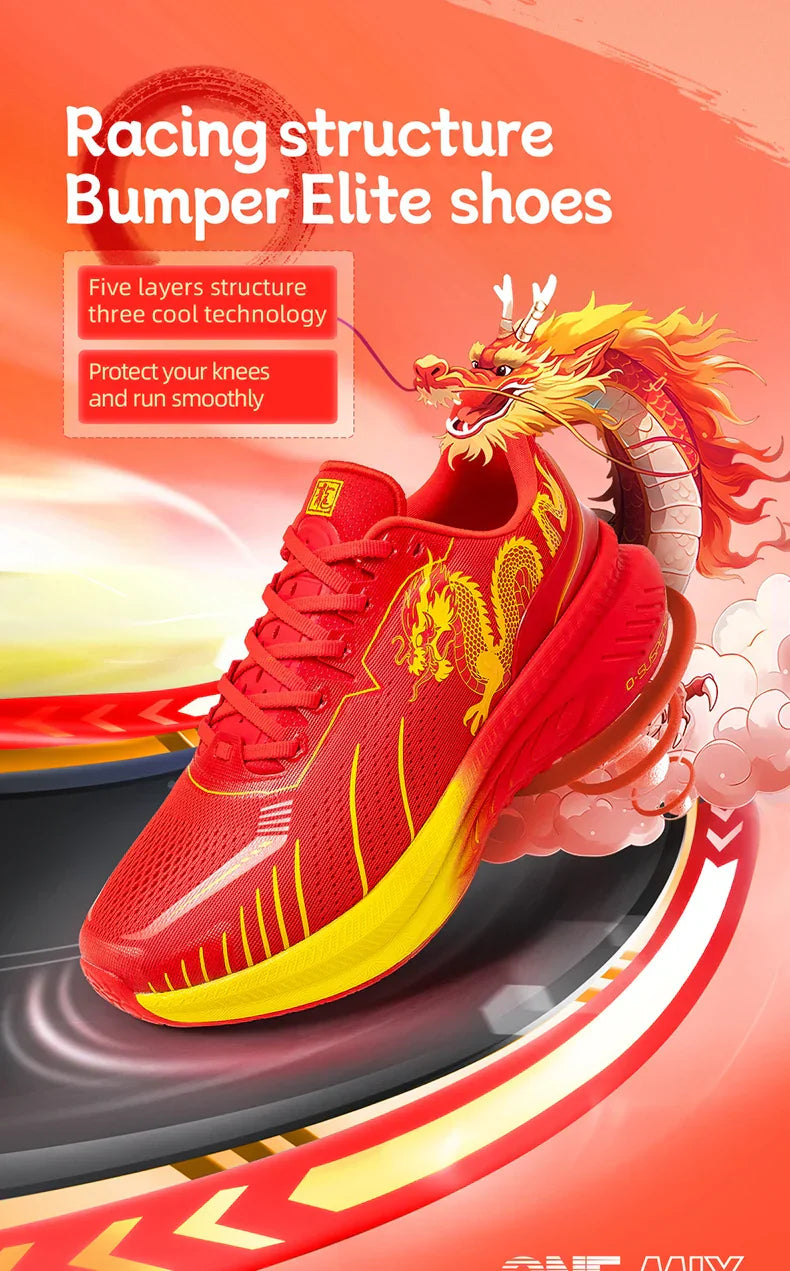 Running Shoes Reflective Red Bumper Elite Height Increasing Sport Shoes for Outdoor Breathable Mesh Walking Sneakrs Men