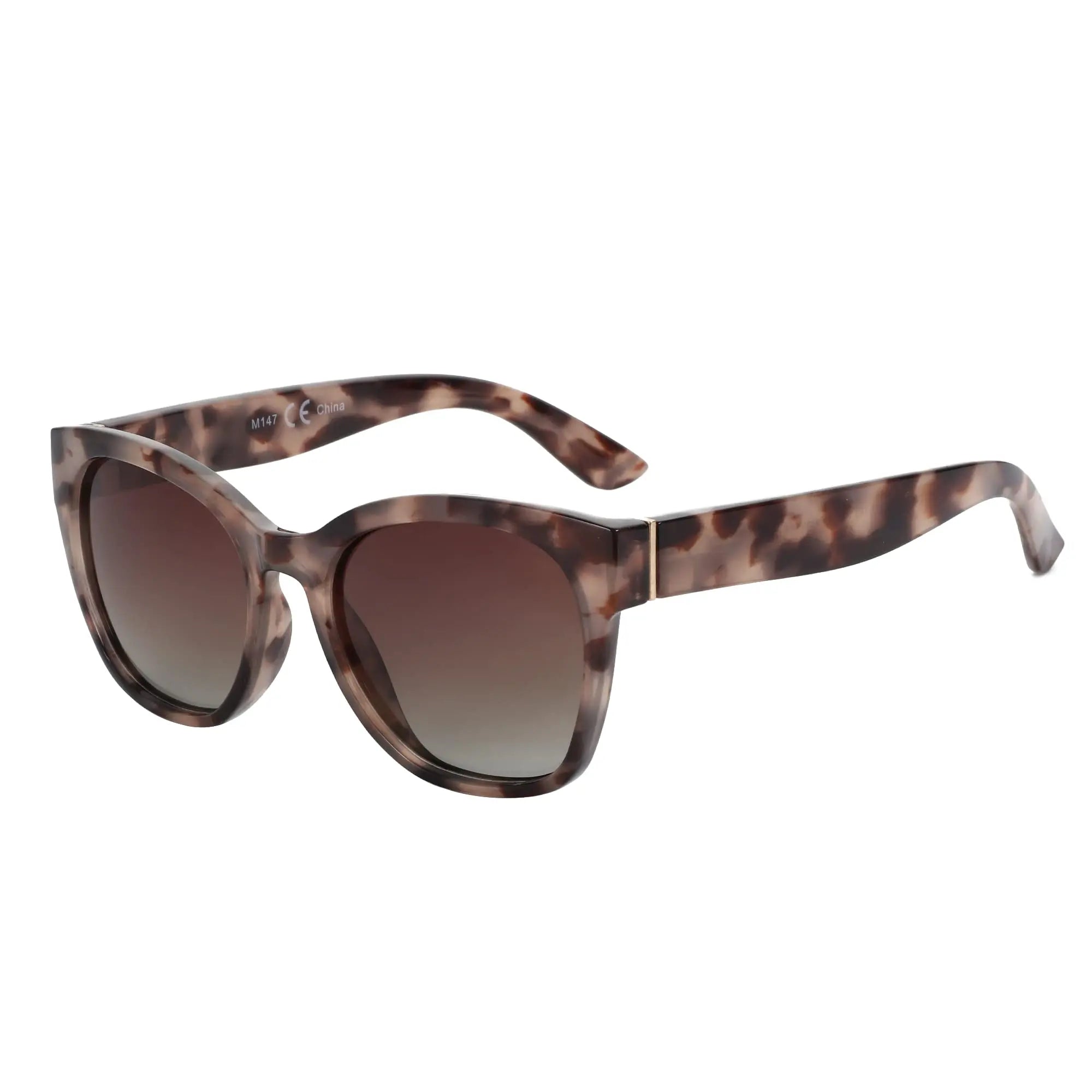 Fashion Cateye Polarized Sunglasses for Women - Oversized Sun Glasses UV400 Protection Retro Shades Designer Style