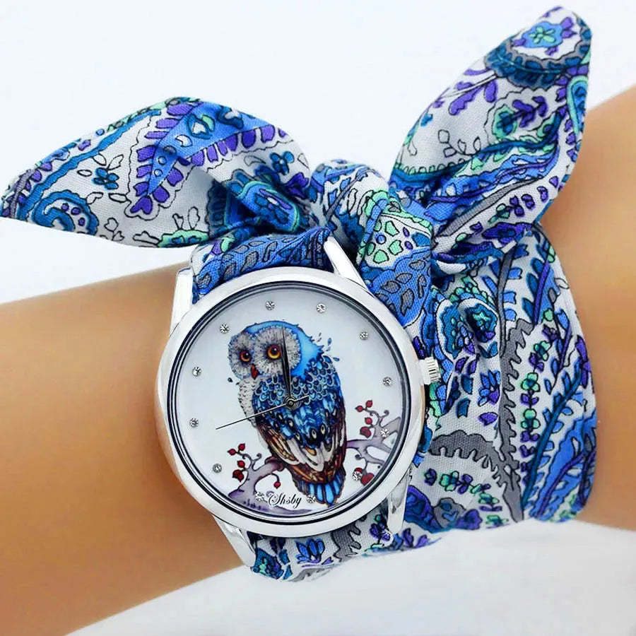 New Ladies Cloth Wristwatch Fashion Women Dress Watch High Quality Silver  Quartz Watch Sweet Girls Watch Fabric Clock