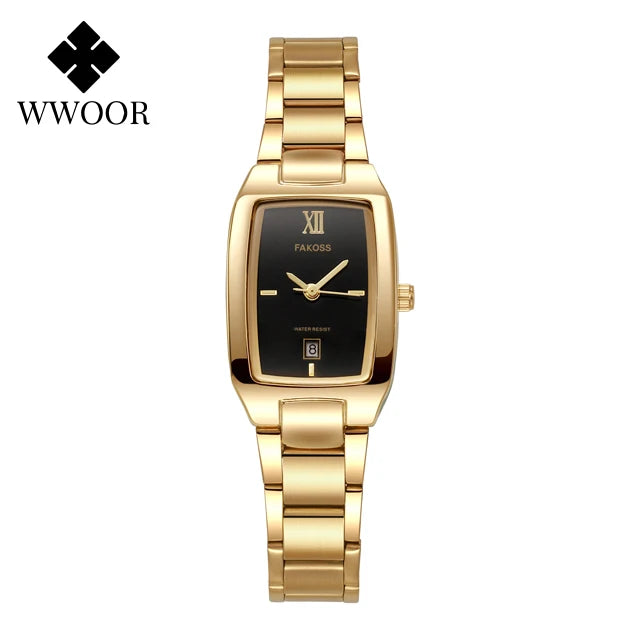Elegant Women's Watch Fashion Stainless Steel Waterproof Ladies Quartz Wristwatch Luxury Bracelet Watches Date Reloj mujer