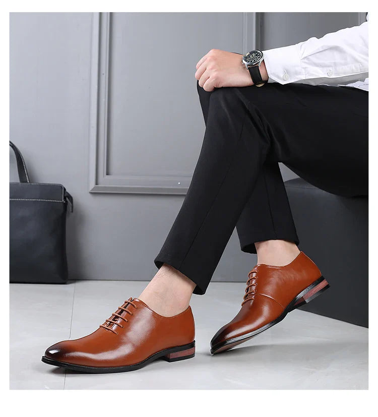 Fashion Business Dress Men Shoes Classic Leather Men's Formal Shoes Comfortable Slip On Dress Shoes Men Oxfords Size 47 48