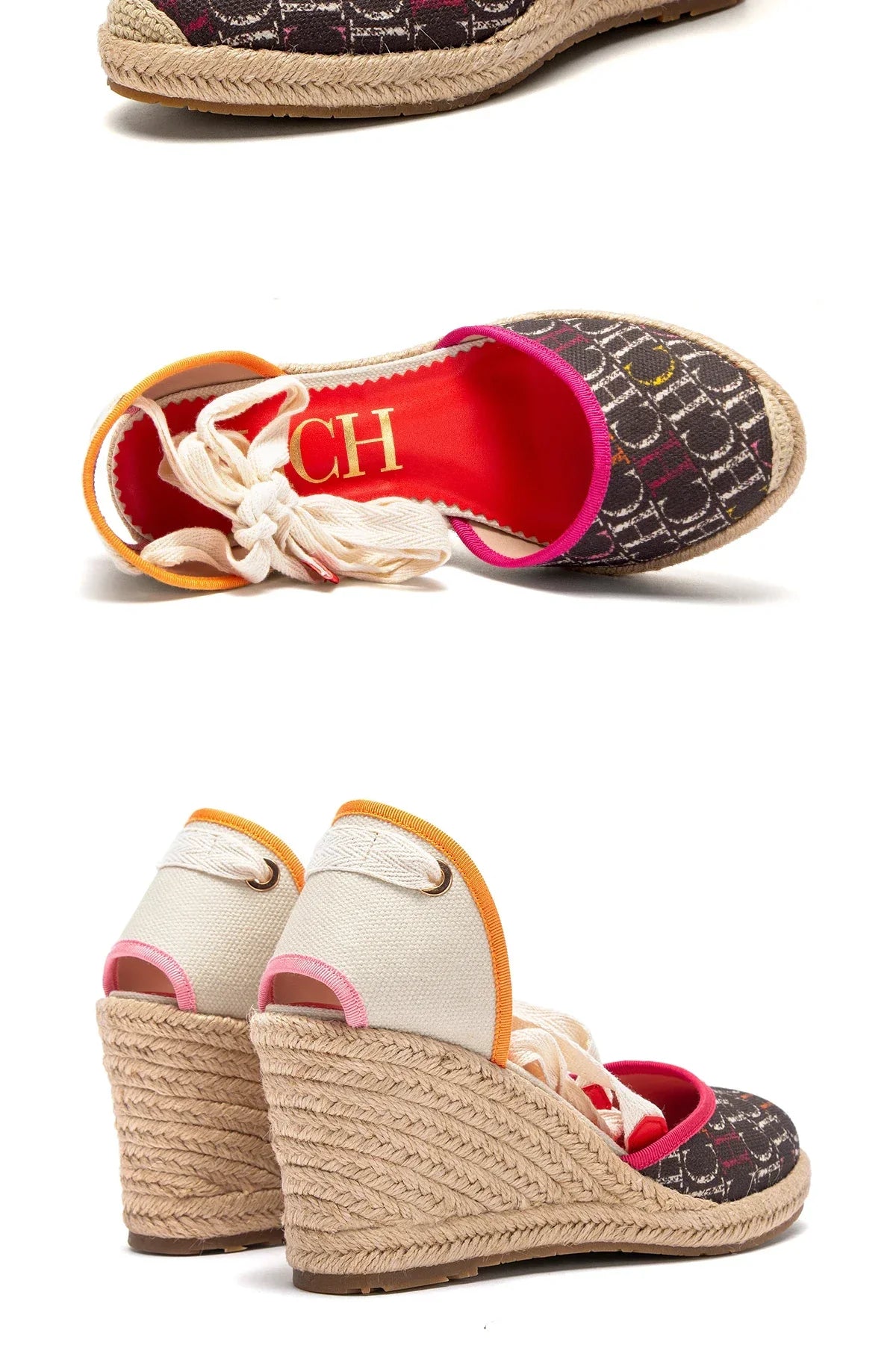 Women's Sandals 2025 New Hemp Bottom Slope Heel Sandals Comfortable and Breathable Holiday Beach Women's Shoes 8CM