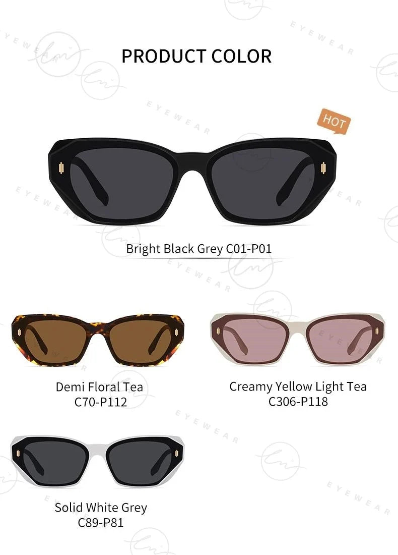 2024 Trending Cat Eye Polarized Sunglasses For Women Fashion TR90 Ladies Eyewear UV400 High Quality Gafas de sol