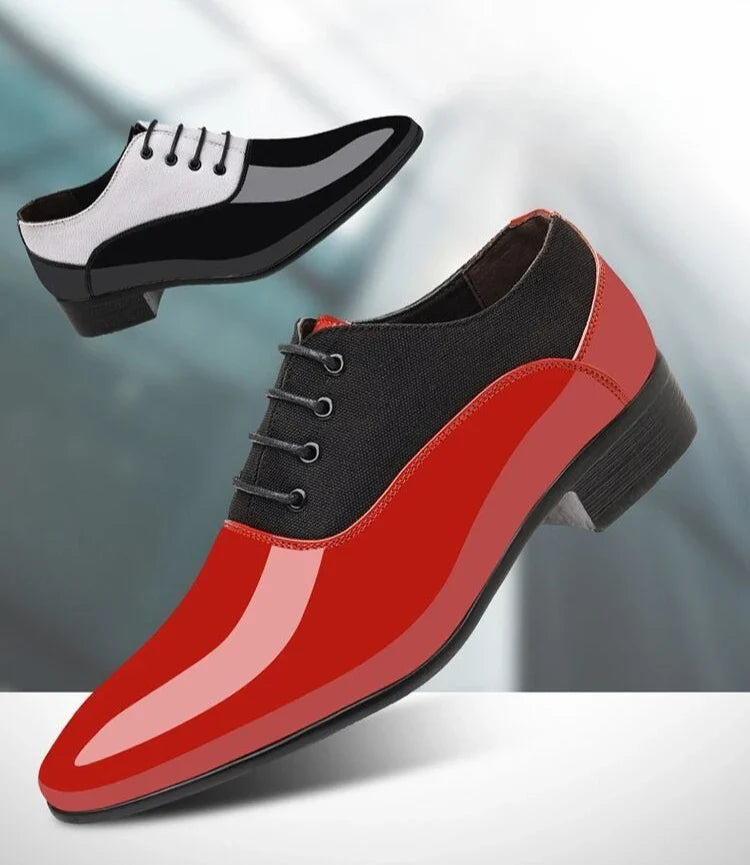 Patent Leather Pointed Toe Social Shoe for Men Spring Autumn Gentleman Office Low Price Luxury Designer Official Dress Shoes Man