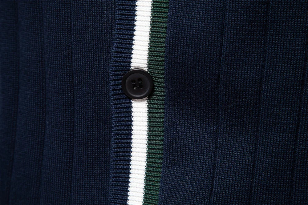 Brand Men's Cotton Cardigan Sweater V Neck Button-up Casual Youth Knit Sweaters for Men