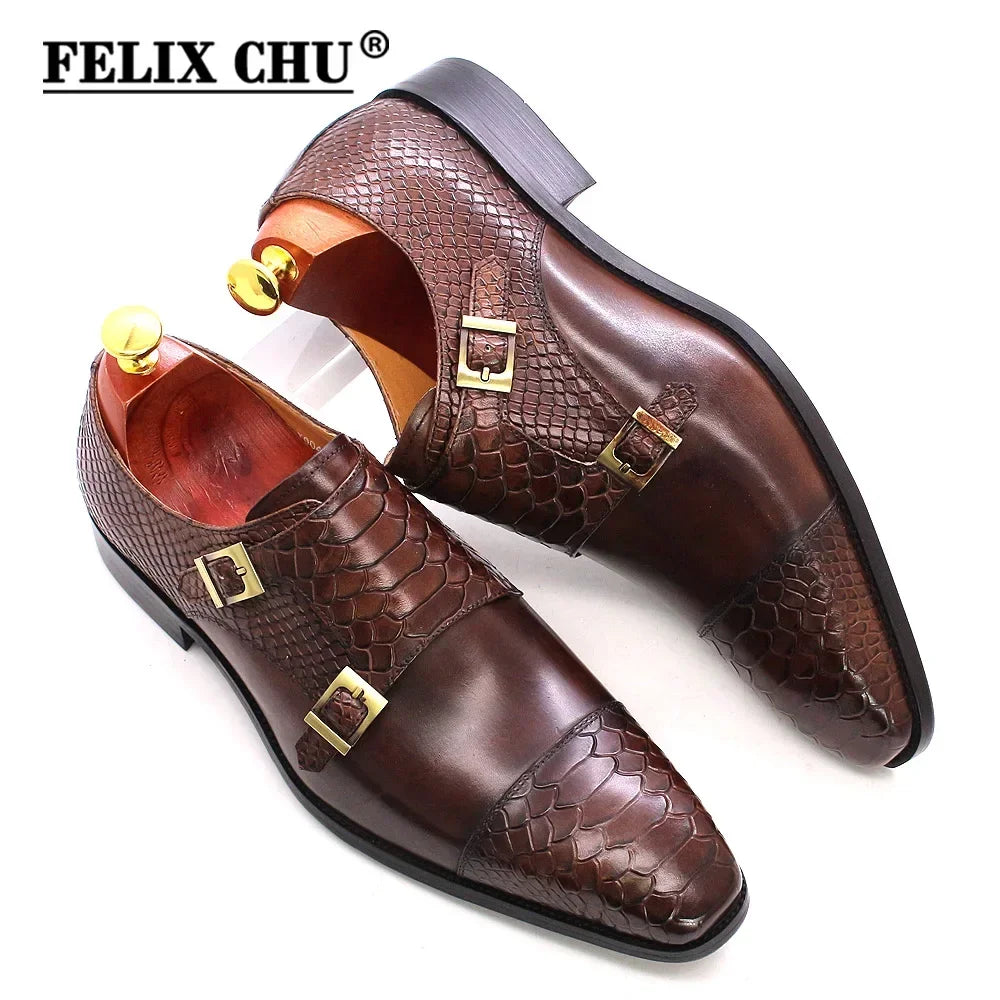 Men's Leather Dress Shoes – Formal Oxford Style, Sizes 40–47, Black & Brown