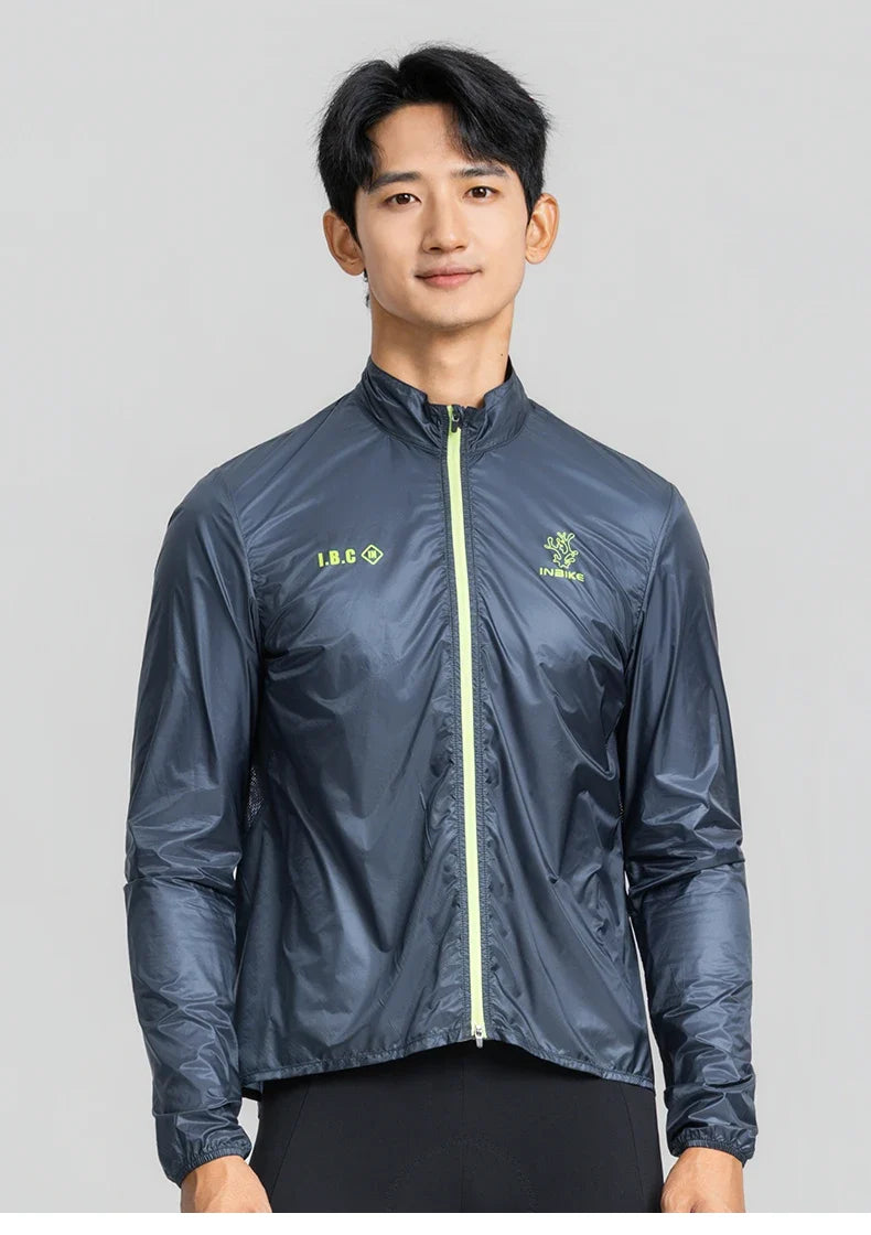 Men's Road Bike Windbreaker Windproof Water-Resistant Lightweight Bicycle Long Sleeved Cycling Jacket MTB Clothing Man