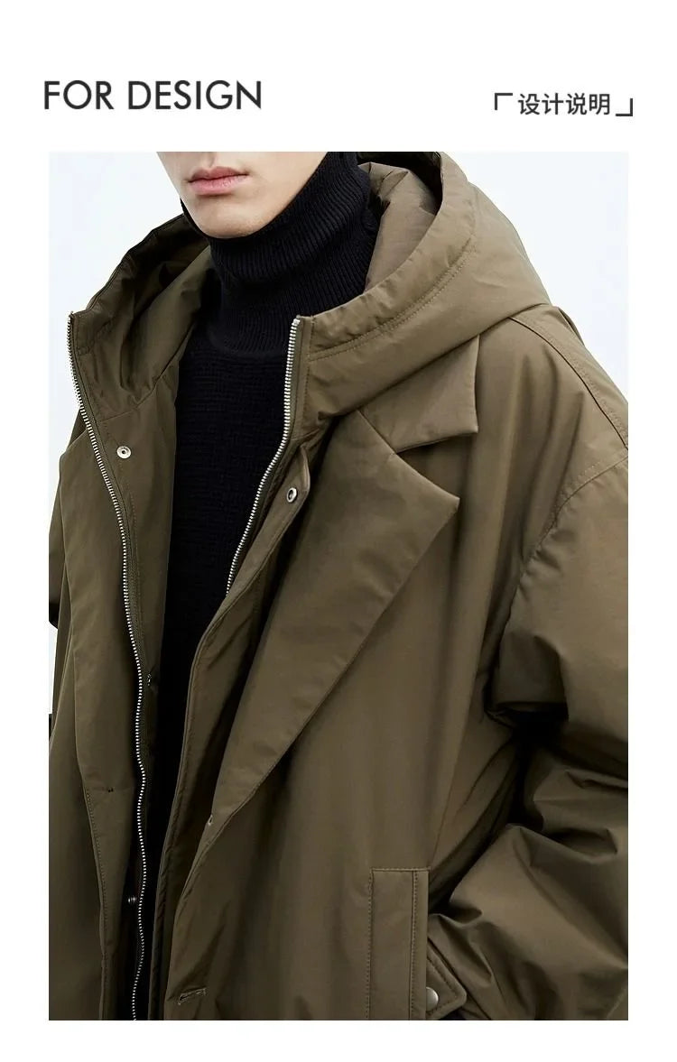 2024 Spring and Autumn New Fashion Solid Color Windproof Long Trench Coat Men's Casual Loose Large Size High Quality Coat M-5XL