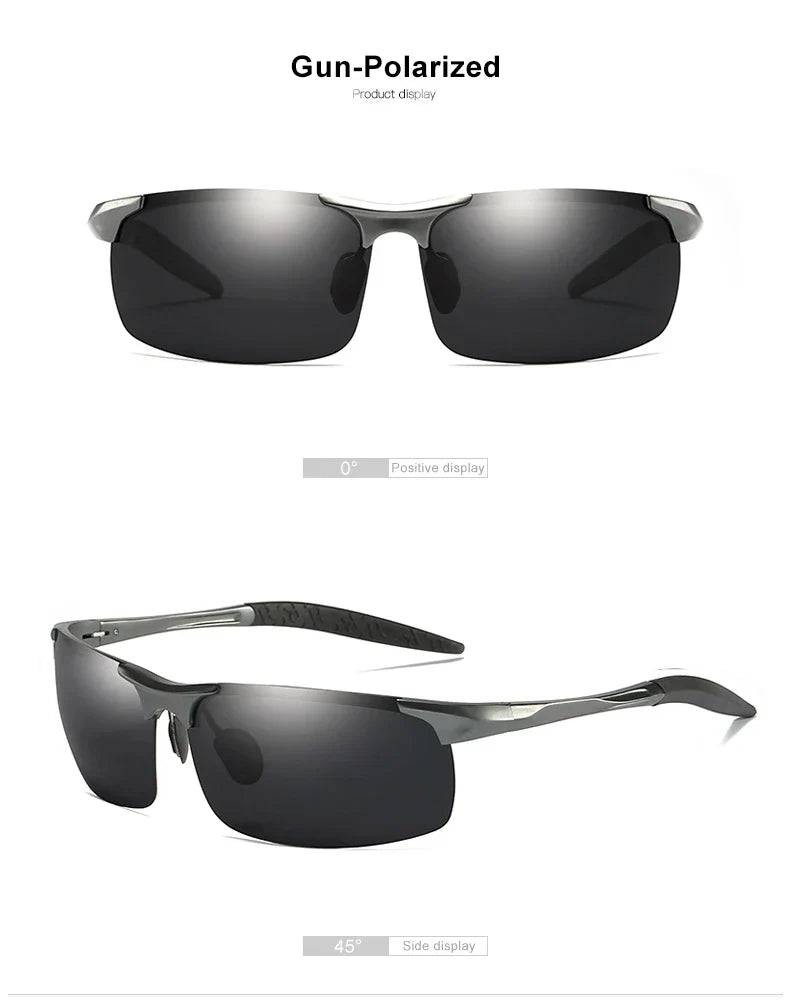 CLLOIO Aluminum Photochromic Sunglasses Men Polarized Day Night Driving Chameleon Glasses Anti-Glare Change Color Sun Glasses UV