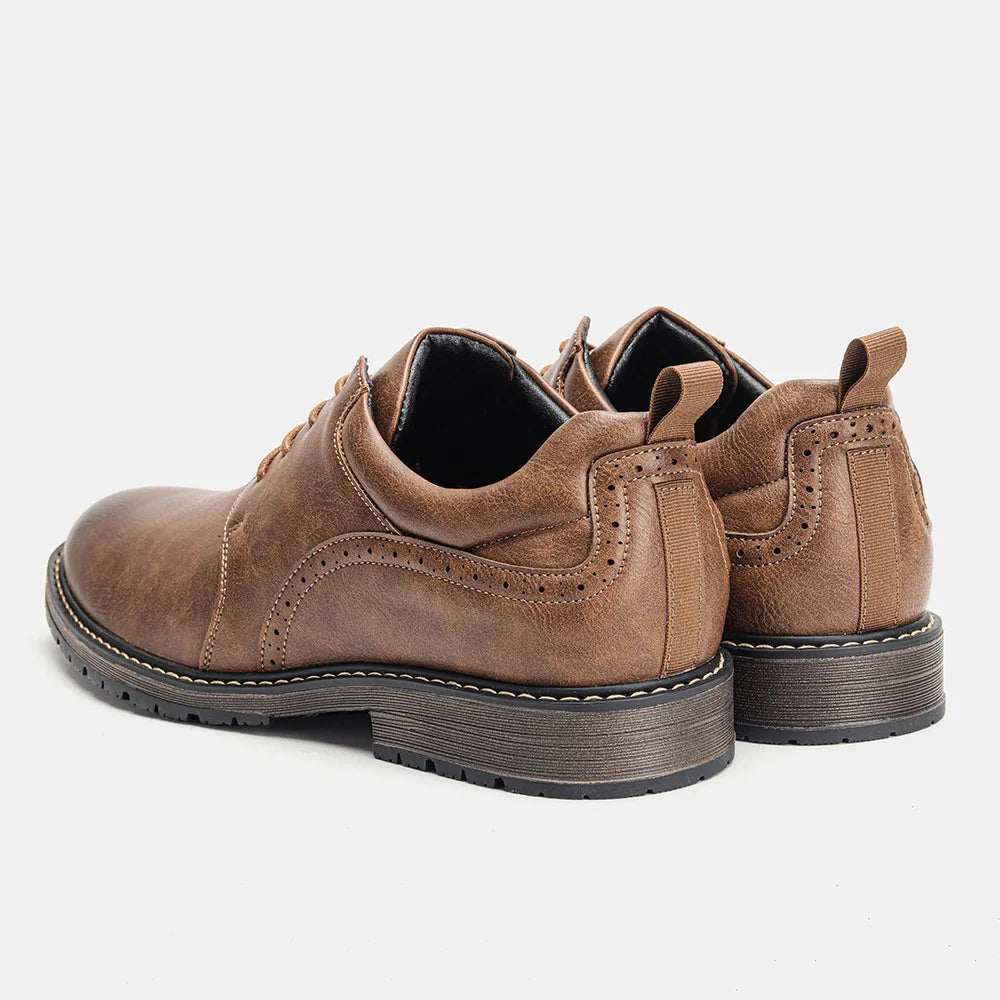 Men Shoes Brand 2026 Fashion Comfortable Leather Shoes Men