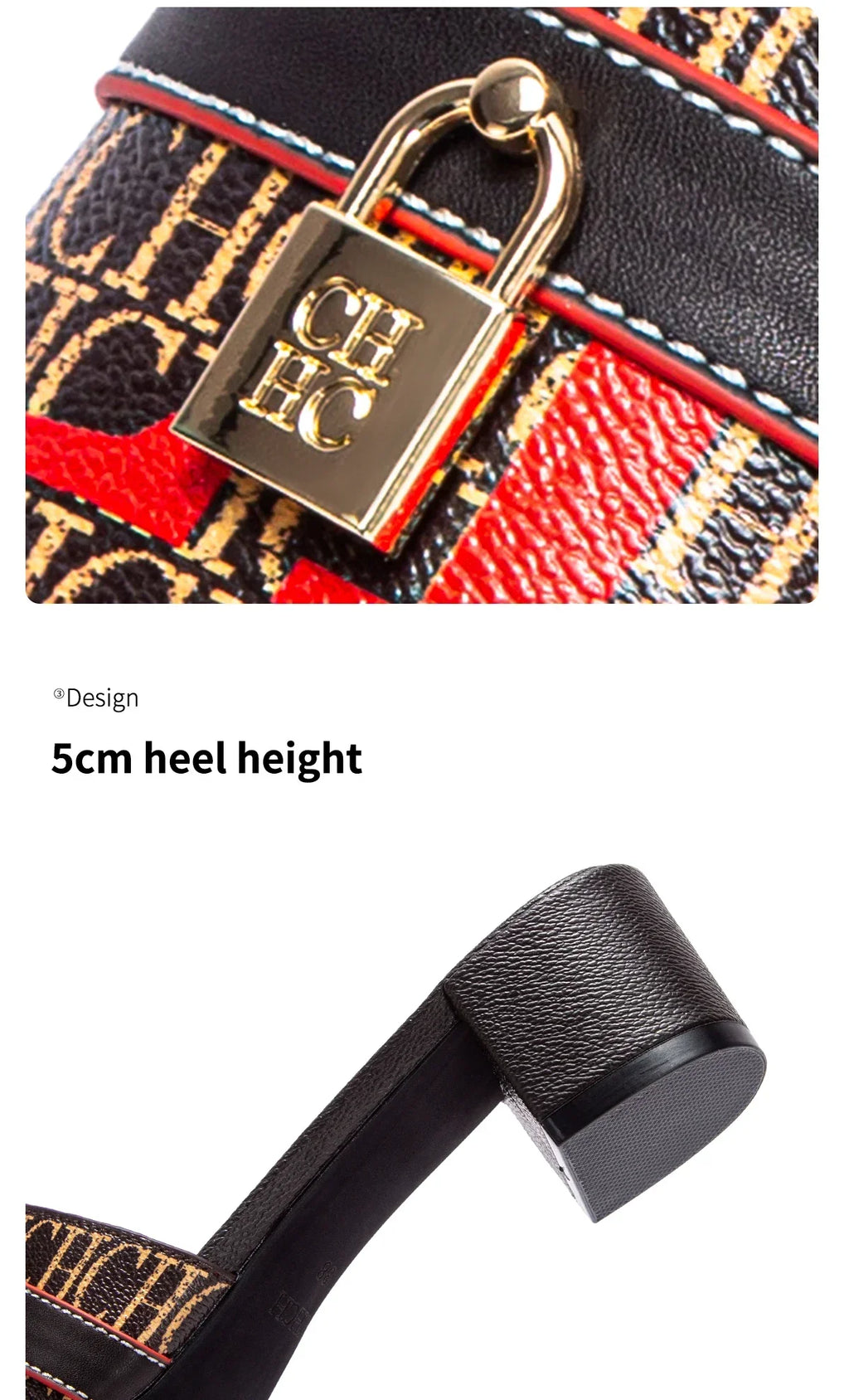 Woman's Heels Sandals Low Block Chunky Slide Sandals Slip on Comfortable Casual Pumps Shoes 5cm