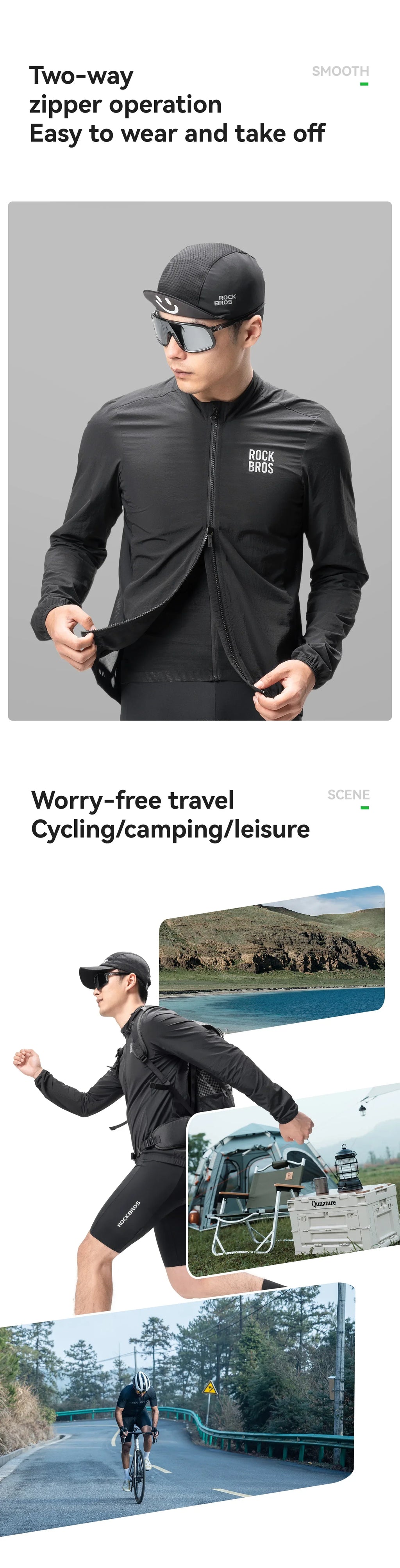 Cycling Jacket Lightweight Windproof Clothing Long-sleeved Bike Windbreaker Reflective Breathable Jacket EUR Size