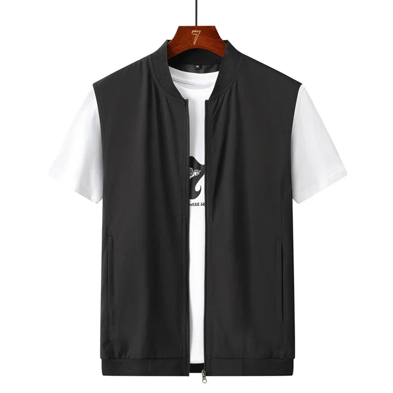 Summer Ultra-Thin Men's Vest Sleeveless Shoulders Quick Drying Breathable Jacket Outdoor Climbing Fishing Leisure Undershirt