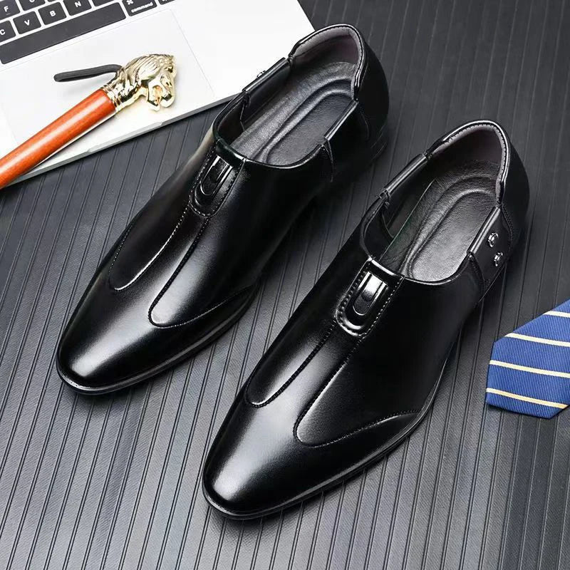 Summer Men's Breathable Mesh Casual Fashion Black/White Leather Board Shoes Comfortable Insole Suitable for Business Occasions