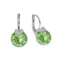 Mini Bella V Drop Earring for Women Friends Birthday Crystals from Austria Round Cut Dangle Silver Gold Color Pierced Jewelry