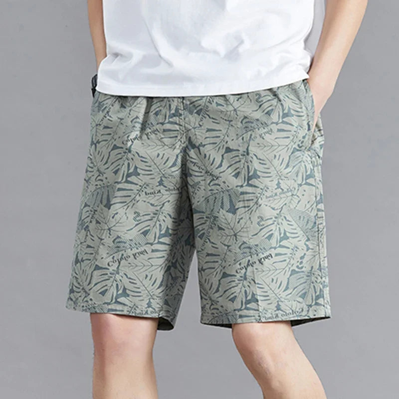 Men's Streetwear Sports Casual Shorts Big Size Loose Fit Knee Pants Man Clothes Fashion Zipper Pockets Drawstring Short Pants