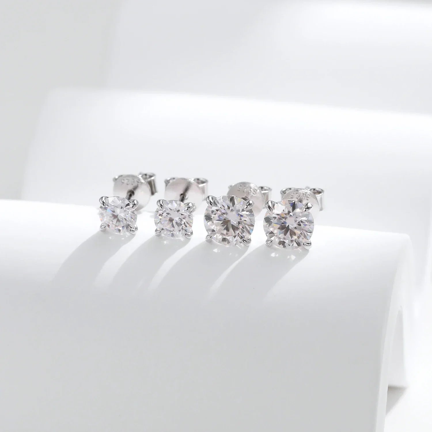 D Color 1CT Moissanite Stud Earrings 925 Sterling Silver Wedding Engagement Lab Created Diamond Jewelry For Women Gift