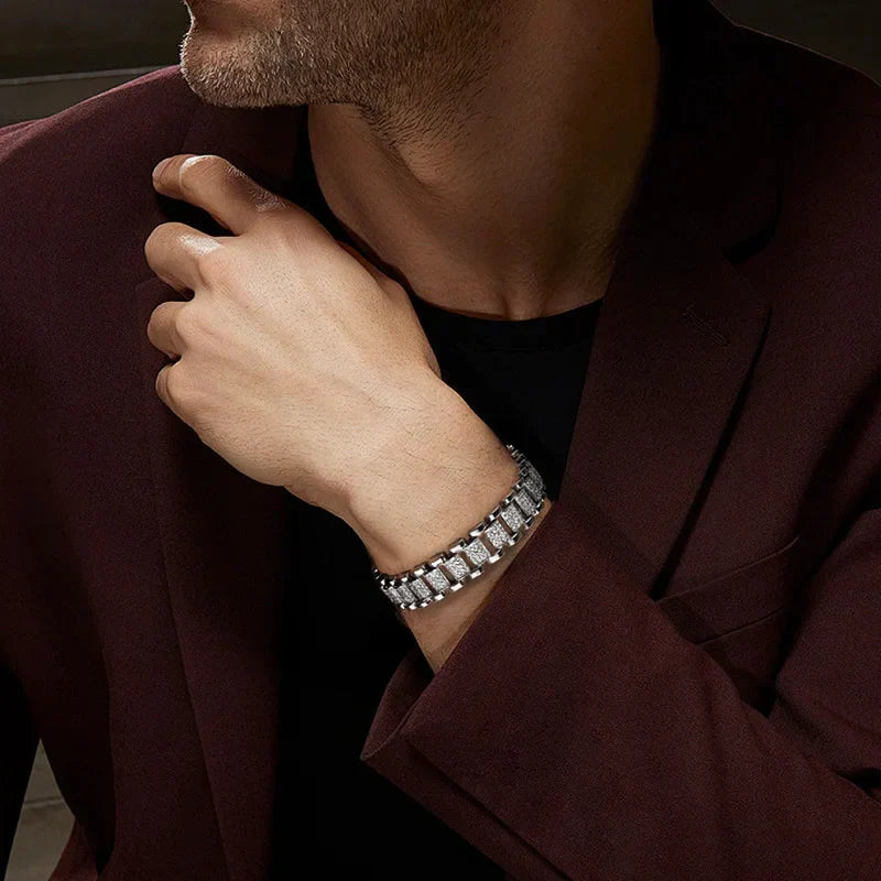 2024 Original Full 1mm D Color Moissanite Diamond Cuban Link Bracelet For Men Women Unisex 925 Silver 10mm Wrist Bracelets