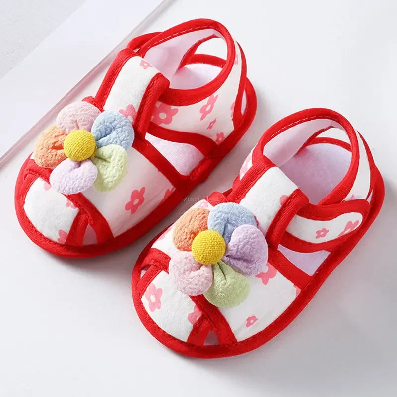 New Children Summer Clogs 0-18M Newborn Infant Baby Girl Princess Bowknot Sandal Sneakers Toddler Soft Crib Walkers Casual Shoes
