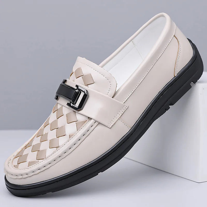 Soft Sole Loafers Shoes for Man Summer Autumn New Designer Leather Shoes Male Fashion Business Casual Luxury Shoe Man