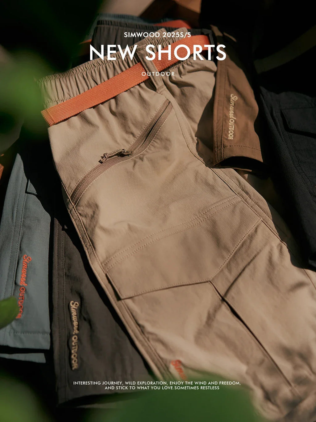 2026 Summer New Oversize 145gsm Elastic Quick Dry Fabric Shorts Men Elastic Wait Cargo Outdoor Shorts