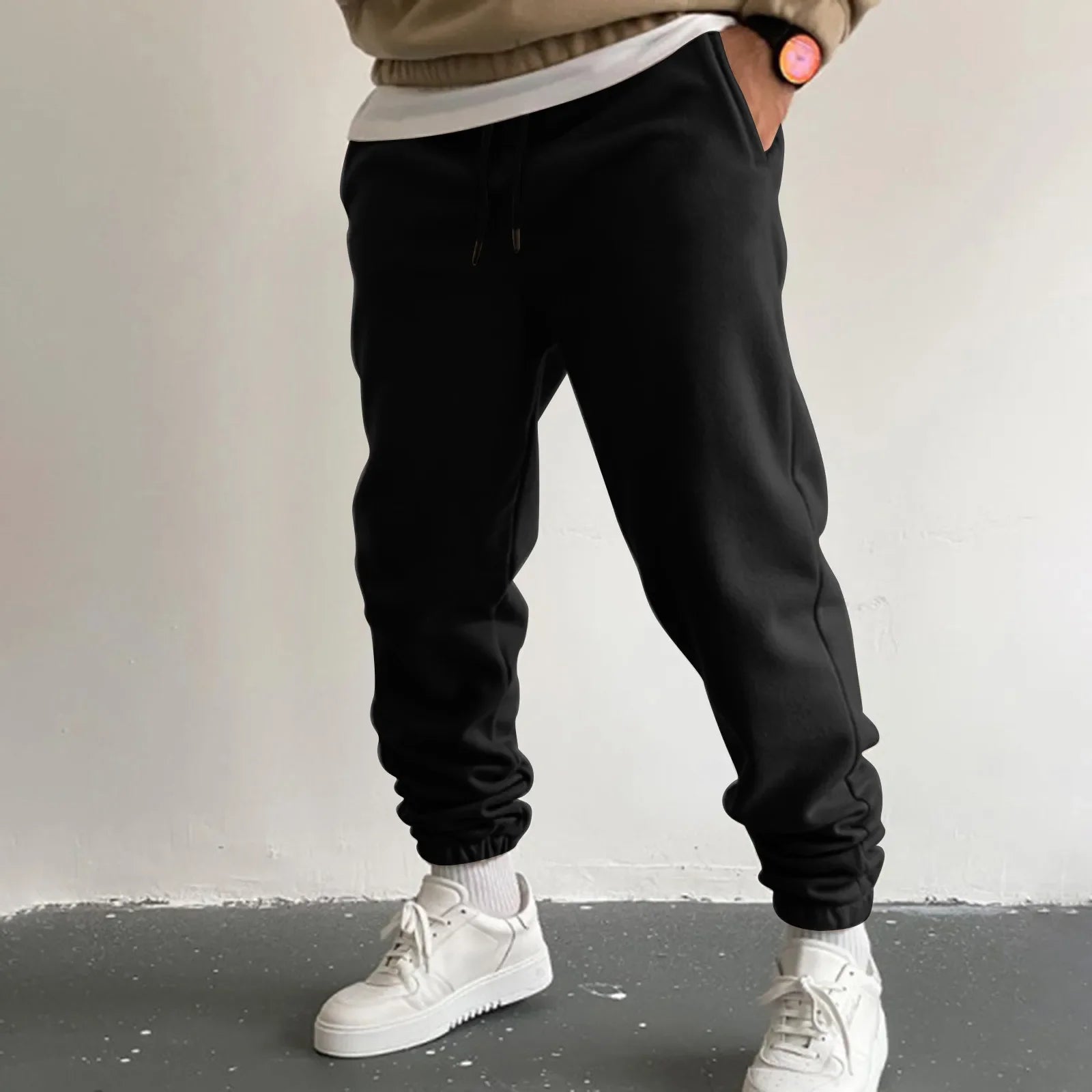 Man Pants Sportswear Solid Color Sweatpants