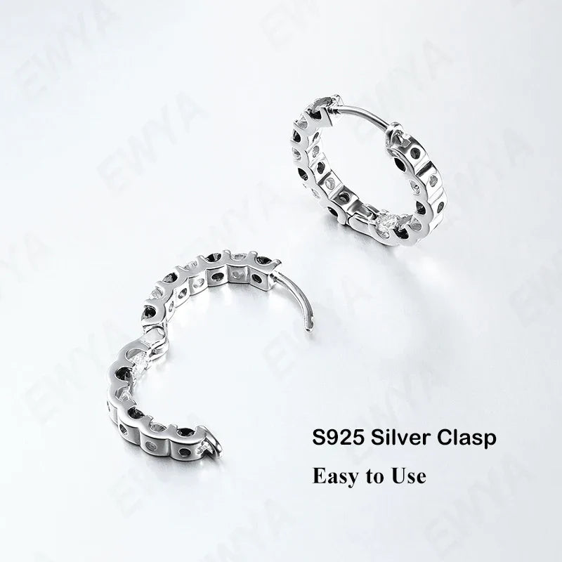 Sparkling 3/4/5/6.5MM Black White Full Moissanite Diamond Tennis Bracelet for Men Women Original S925 Silver Link Bracelets