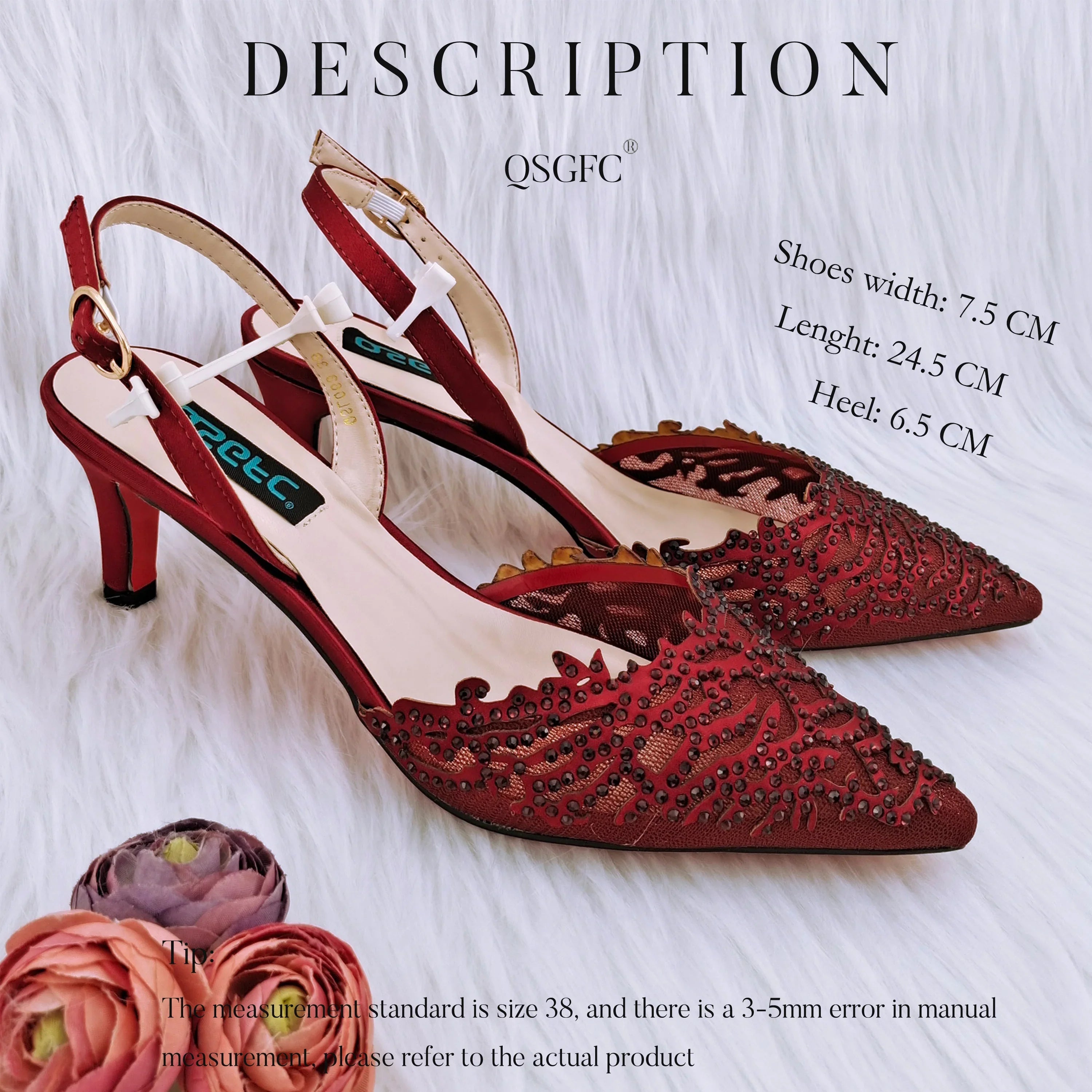 Hollow Coral Pattern Design Fashionable And Elegant Wear Ladies Shoes And Bag