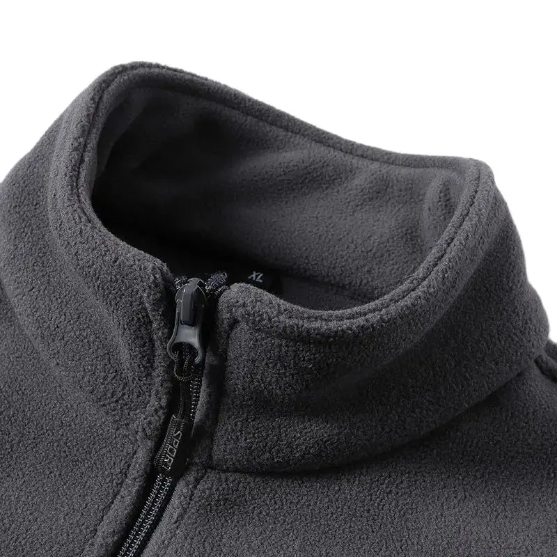 Winter fleece hiking jacket windbreaker for men Sportswear Wool lining thickened warm men's coat plus size overcoat