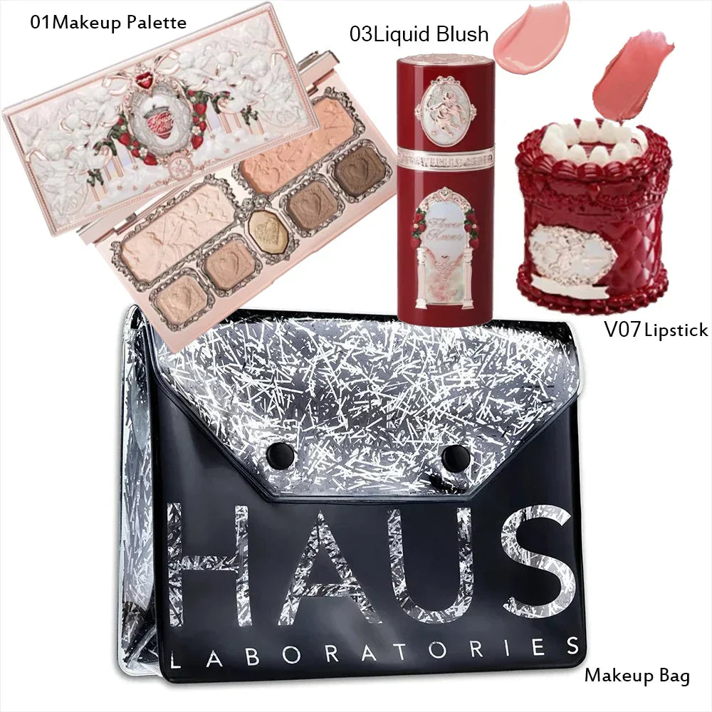 Makeup Set Box Full Swan Bear Garden Collection Embossed Blush Shine Lipstick Kit Foundation  All in Maquiagem Kit