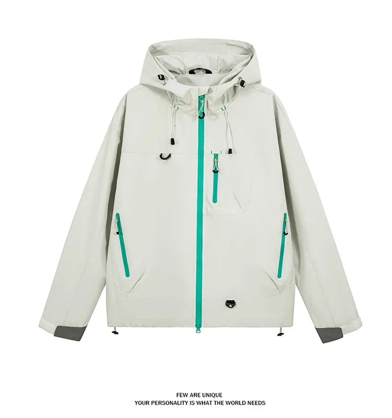 Men's Women's Waterproof Hiking Jacket Trekking Camping Mountaineering Windbreaker Unisex Outdoor Sport Windproof Rain Coat