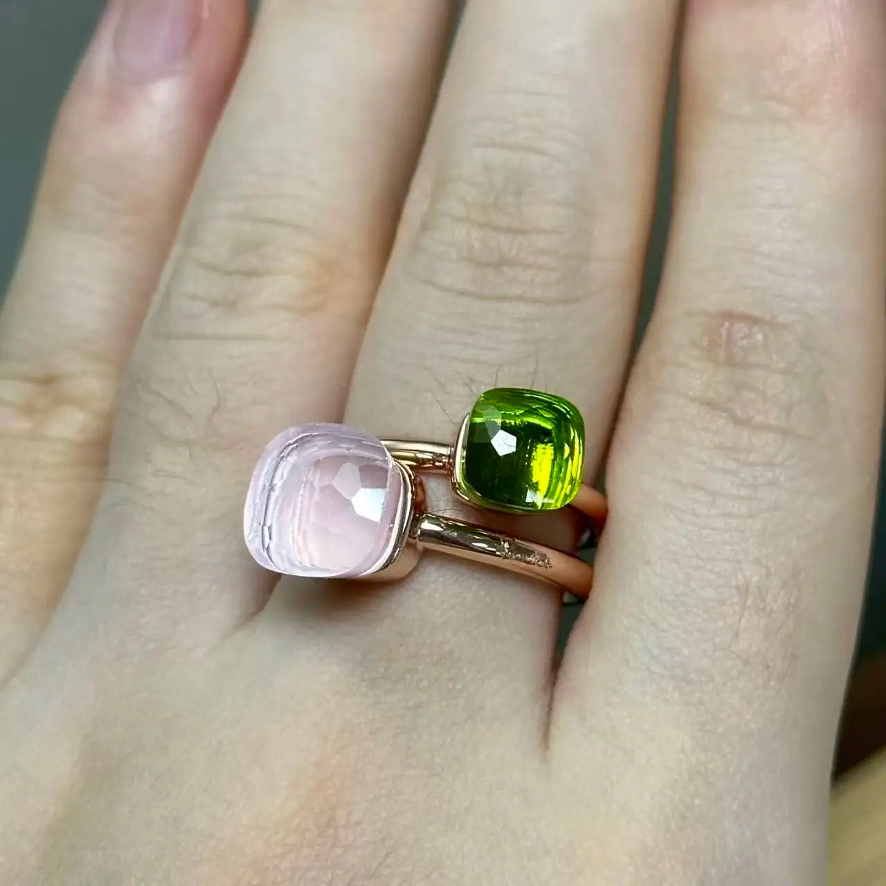 Classic and Petite Ring Set for Women Colorful Cyrstal Fashion Jewelry Gift Vanlentine's Day
