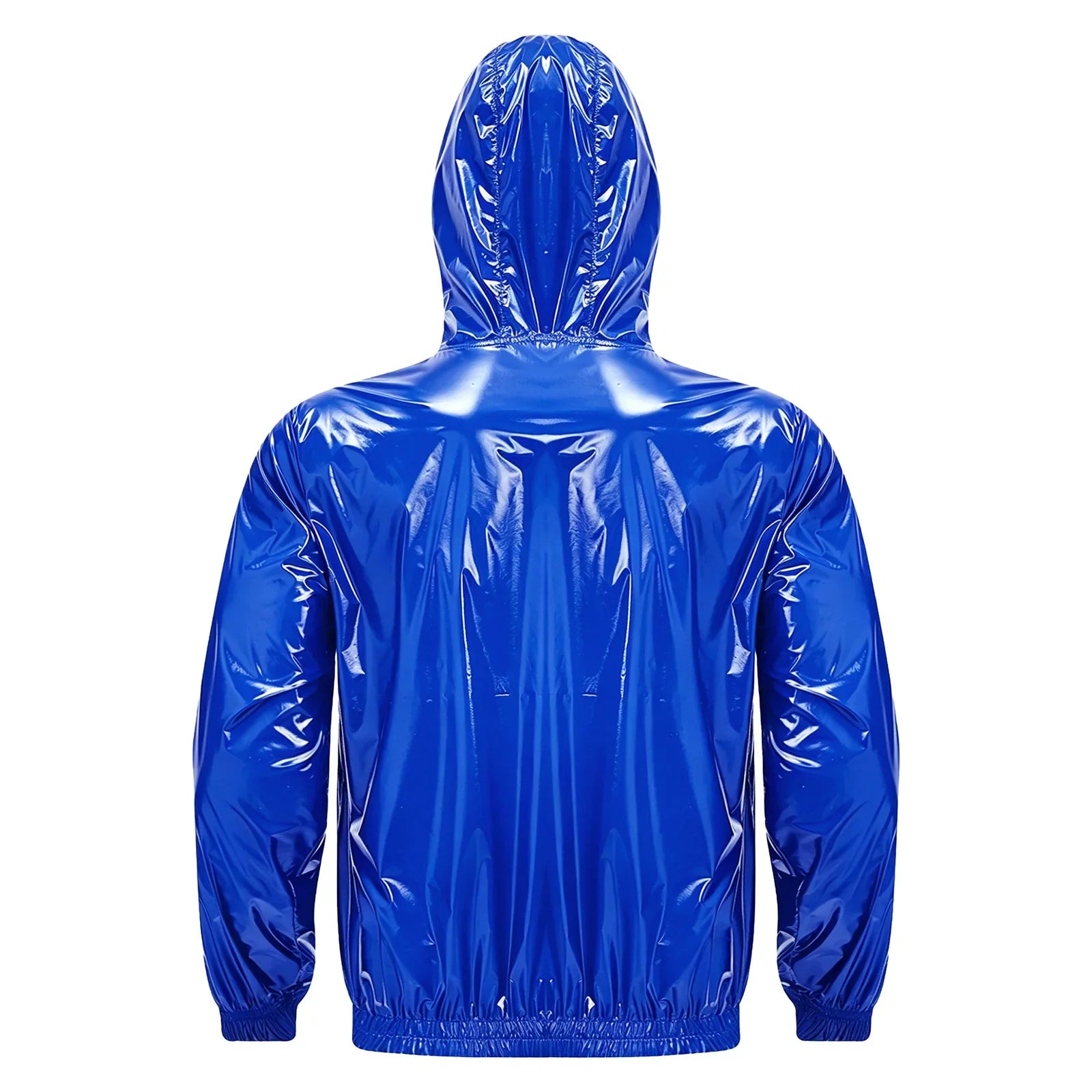 Mens Waterproof Hooded Jacket Tops Breathable Raincoat Waterproof Windproof Outdoor Biking Fishing Jacket Hood Outerwear
