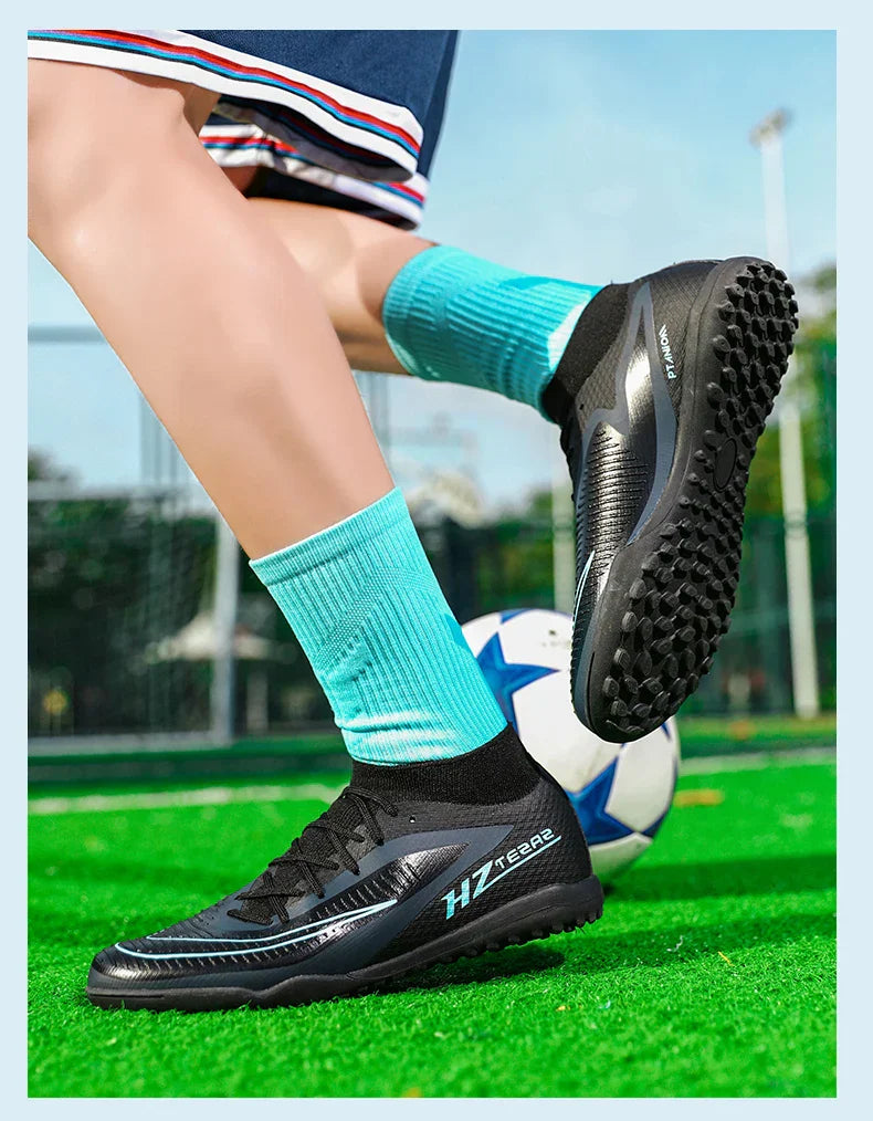 New Men Football Boots Training Breathable Cleats Adult Outdoor Non Slip Match Long Spikes Soccer Shoes Sport Boys Comfortable