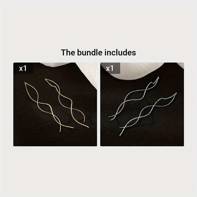 EVISPOL Long Tassel Earlines Fashion Dangle Earrings Before & After The Wave Design Suitable for Christmas Halloween Women Gift