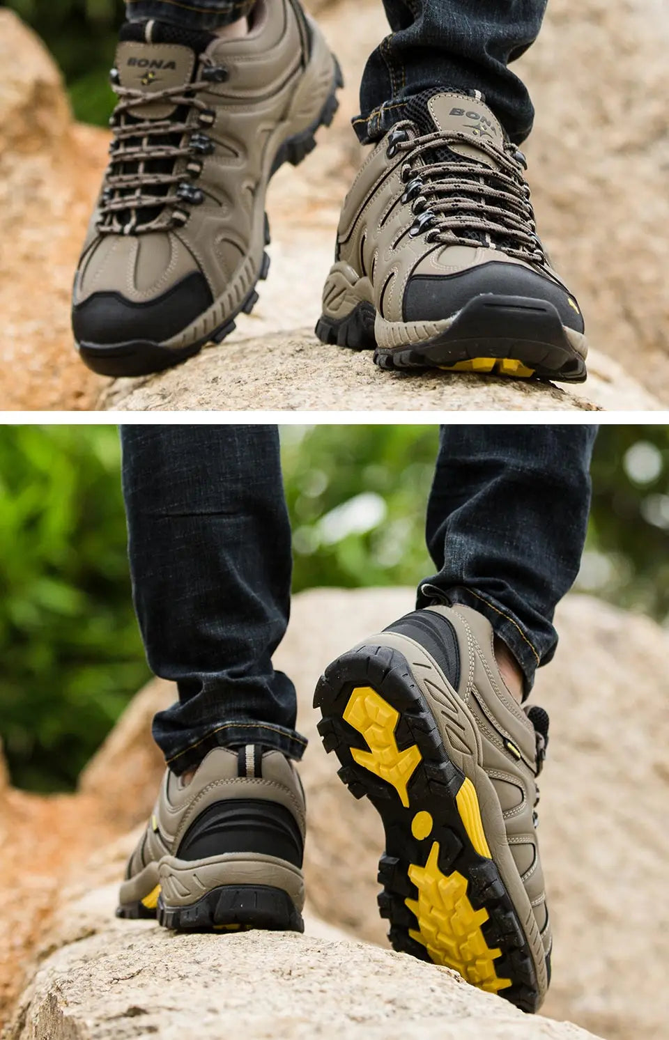 New Arrival Classics Style Men Hiking Shoes Lace Up Men Sport Shoes Outdoor Jogging Trekking Sneakers