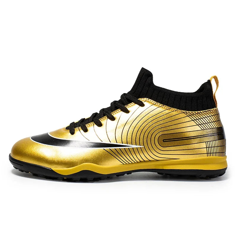 Professional Men Ankle Football Boots Outdoor Grass Cleats Unisex Soccer Shoes Long Spikes Tf Football Shoes Chuteira Society