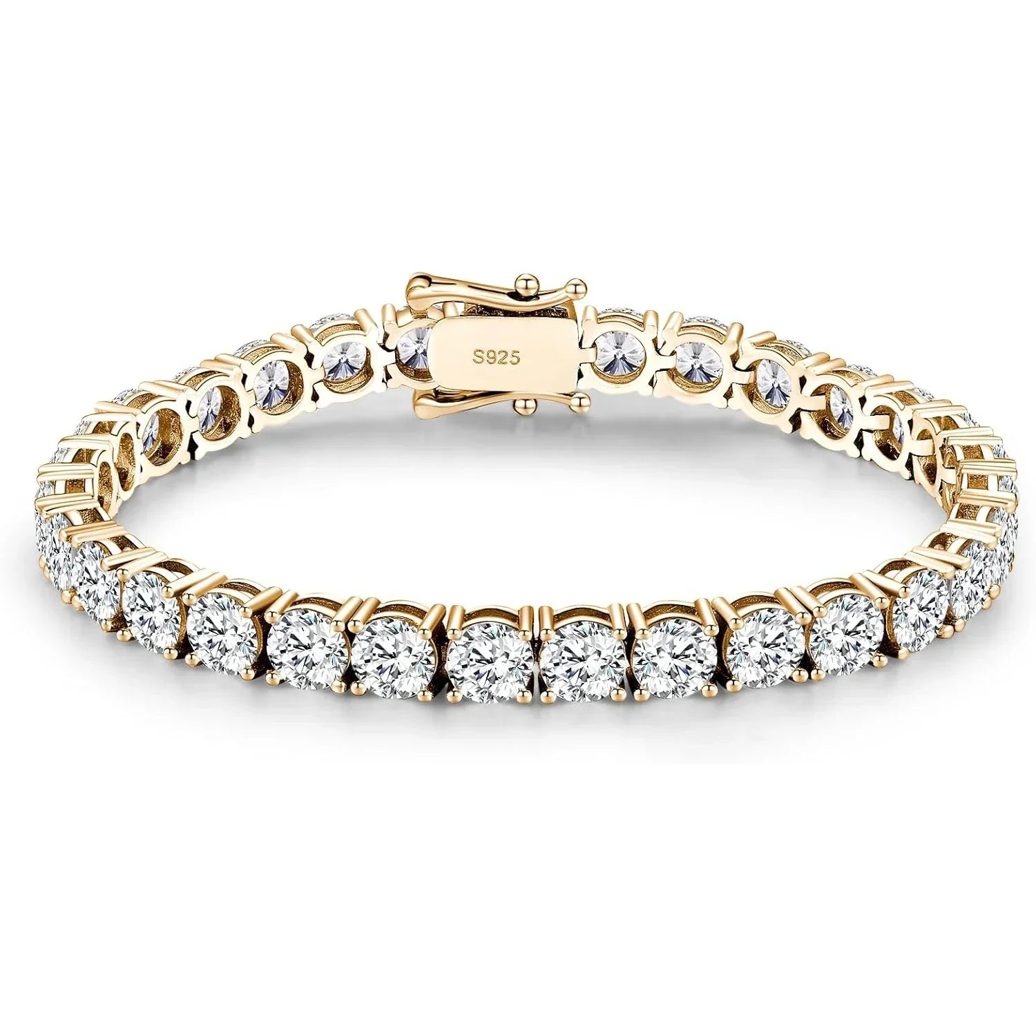 Luxury 4MM Tennis Bracelet for Women Men Full Moissnaite Laboratory Diamond S925 Silver Wedding Jewelry with Certificate