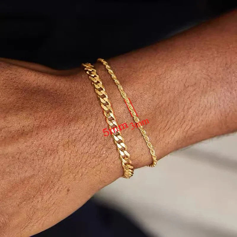 New Water Ripple Rock Hip-hop Bracelets for Men Twisted Chain 100% Real S925 Silver Fine Jewerly Party Wedding Gifts