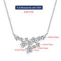 4.8cttw Full Moissanite Pendant Necklace for Women S925 Silver Round & Pear Cut Lab Diamond Necklace Party Wedding Jewelry Gift